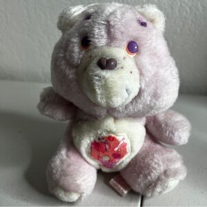 🔺SOLD🔻Vintage 1985 Kenner Sharebear Care Bear 7” Stuffed Plush Milkshake Purple